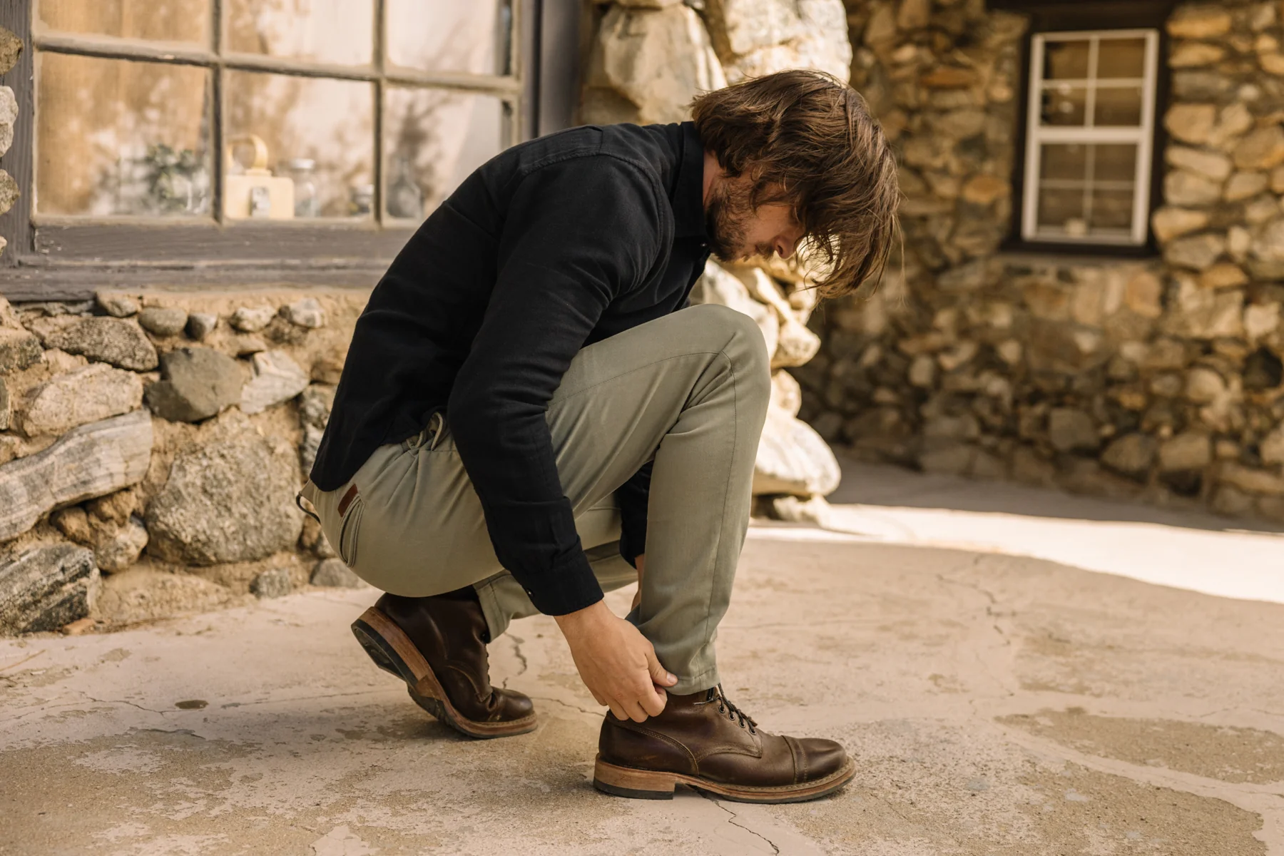 The Axe Slim Denit®  Chino - Sage - Image 3