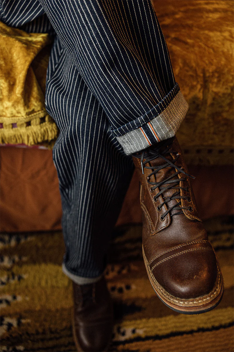 The Barrel Classic Straight Workwear Pants - Stripe Rinse 14oz Selvedge - Image 6